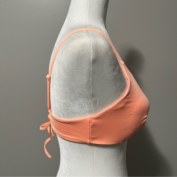 Roxy Beach Classics Athletic Triangle Bikini Top Peach - Picture 7 of 14